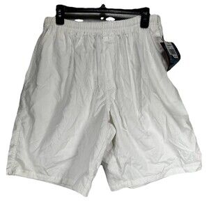 NWT MTO Men’s Shorts White Size M/L Cotton Pockets Drawstring Waist Y2K